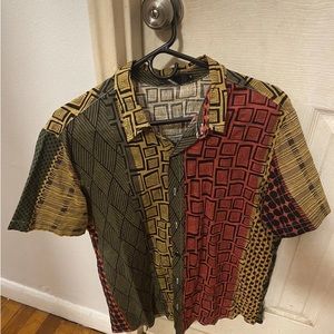 Tribal Hawaiian men button down medium.